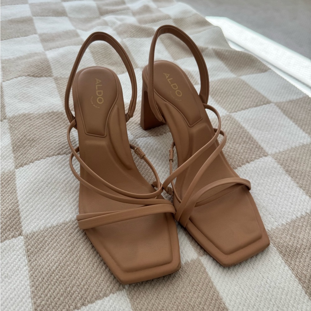 Aldo Beige Strappy Sandals